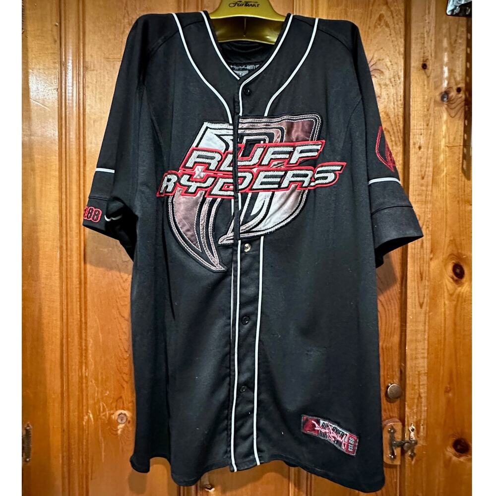 Vintage DMX Rough Riders Dirty Denim Baseball Jersey - Sz 2XL